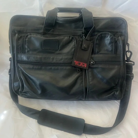 TUMI Leather Expandable Bag - Picture 2 of 16
